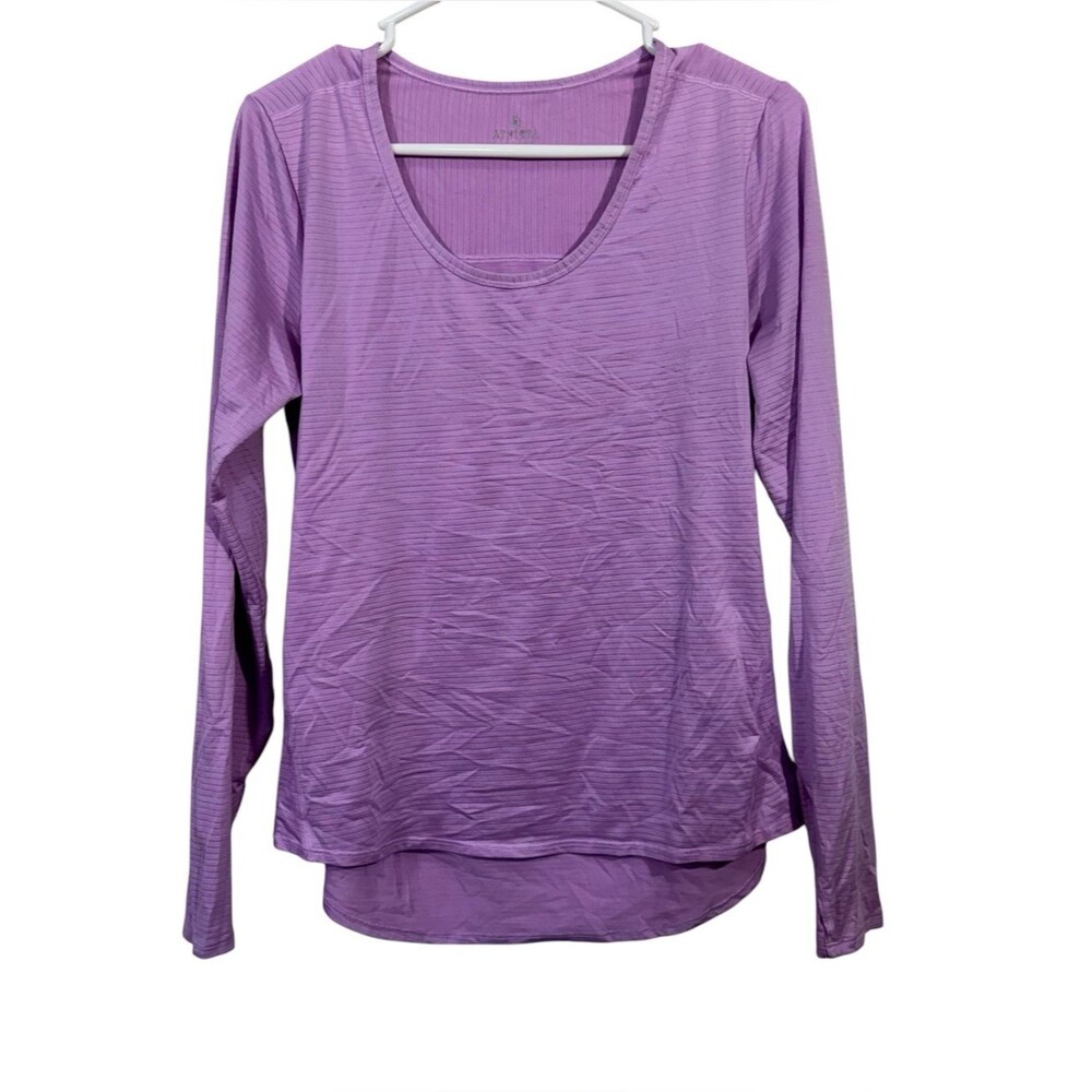 Athleta Lilac Purple Long Sleeve Crewneck Ventilated Athletic Shirt